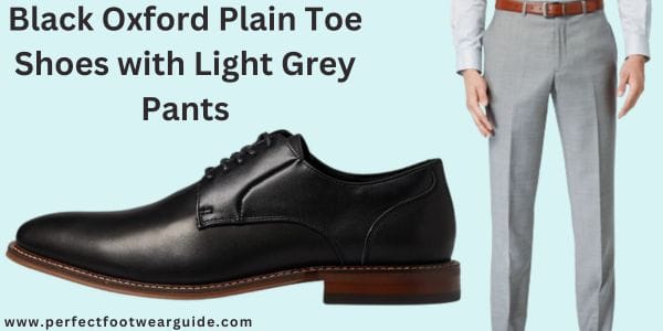 What color shoes with grey pants