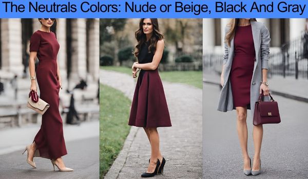 What color shoes to wear with a burgundy dress